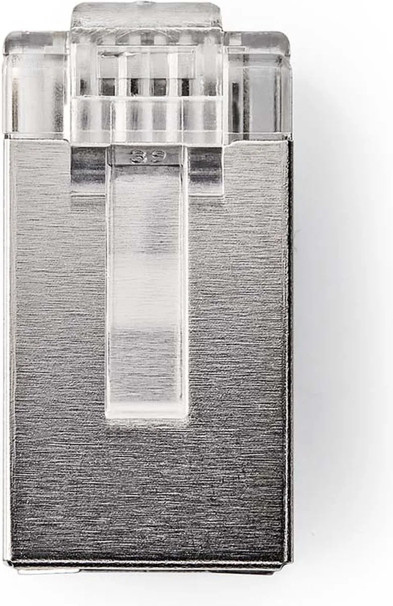 RJ45-Connector - Male - Stranded STP CAT6 - Recht - Verguld - 10 Stuks - PVC - Polybag från Nedis i Transparent – produktbild