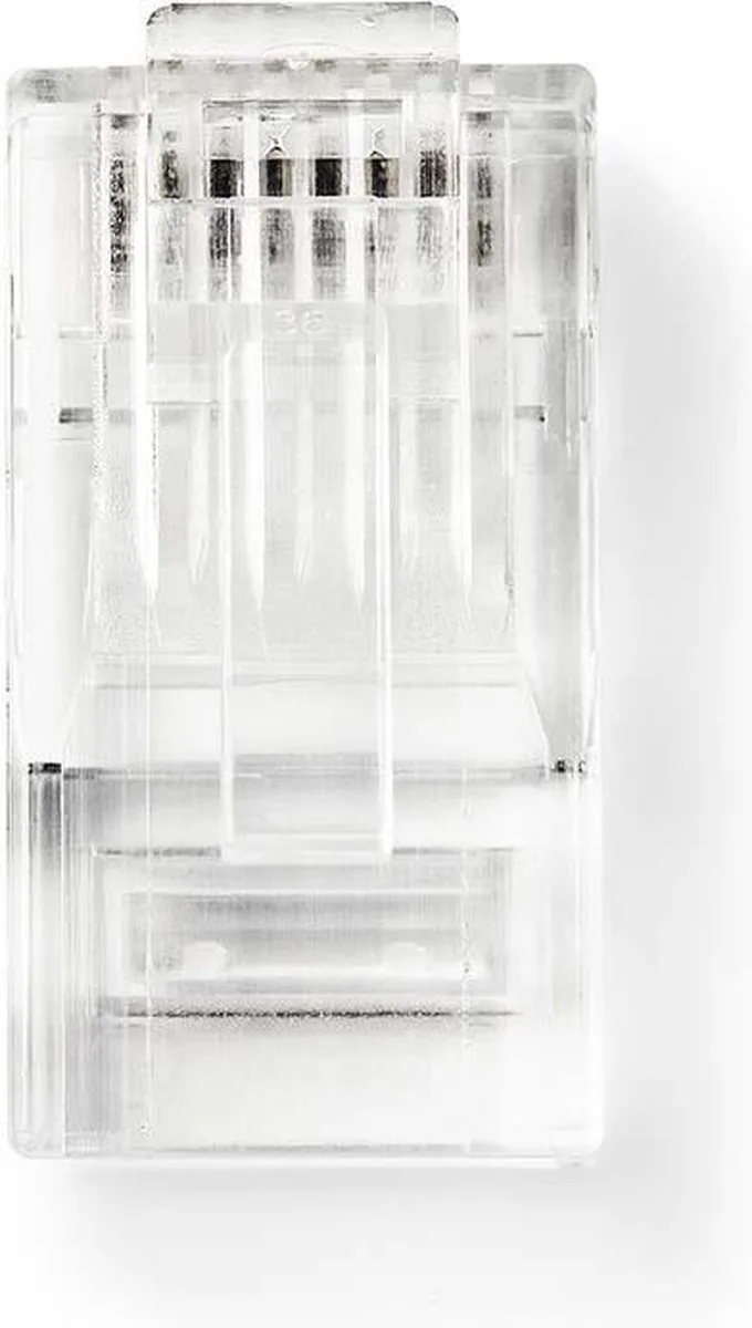 RJ45-Connector - Male - UTP CAT5 - Recht - Verguld - 10 Stuks - PVC - Polybag från Nedis i Transparent – produktbild