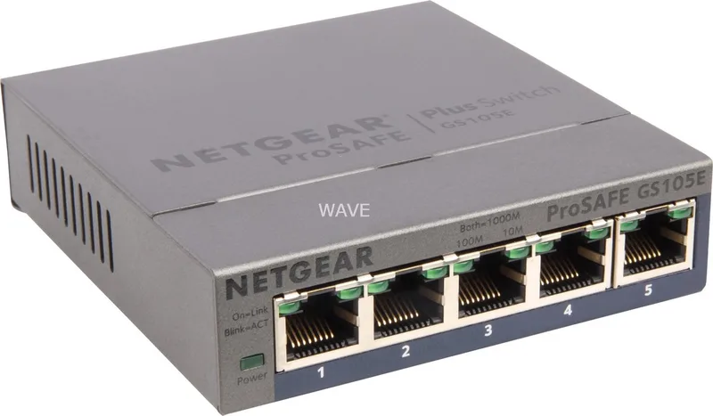 GS105E - Netwerk Switch - Plus Managed - 1 Gbps - 5 poorten de Netgear en Blanc – photo produit