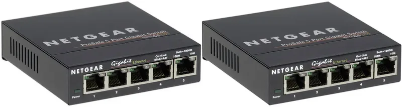GS105GE Netzwerk Switch 5 Port 1 GBit/s 2 St. van Netgear – productfoto