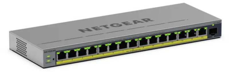 GS116EPP - Netwerk Switch - Smart Managed - 1 Gpbs - 16 poorten fra Netgear i Sølv – produktbillede