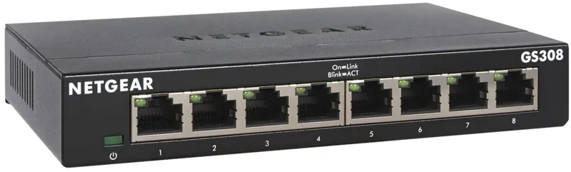 GS308 - Netwerk Switch - Unmanaged - 1 Gbps - 8 poorten de Netgear en Blanc – photo produit