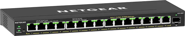 GS316EP - Netwerk Switch - Plus Managed - 1 Gbps - PoE Switch - 16 poorten