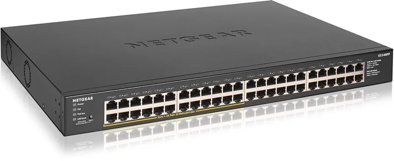 GS348PP - Netwerk Switch - Unmanaged - 1 Gbps - PoE Switch - 48 poorten de Netgear en Noir – photo produit