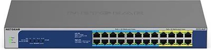 GS524UP - Netwerk Switch - Unmanaged - 1 Gbps - PoE Switch - 24 poorten från Netgear i Grå – produktbild