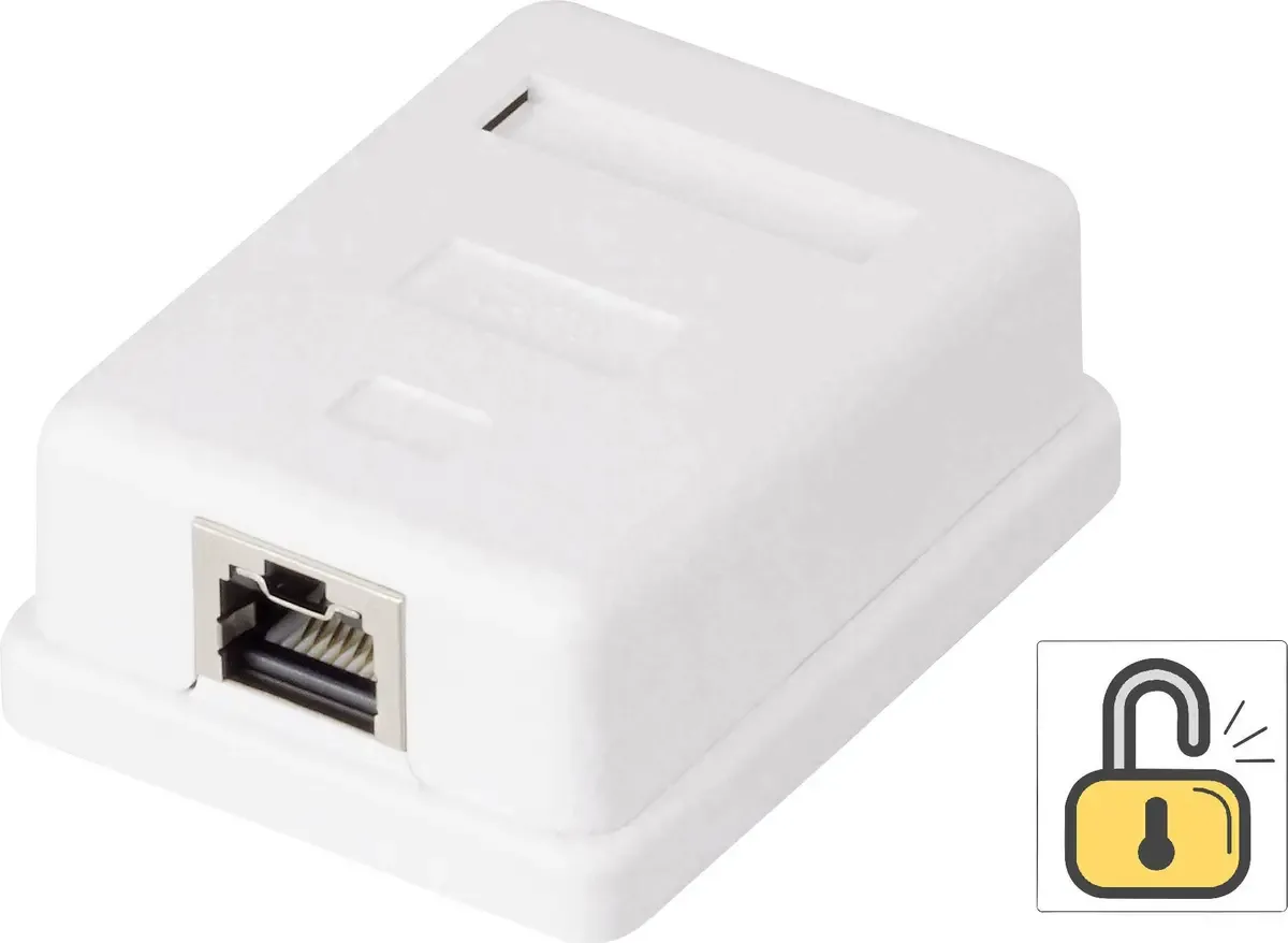 1 porte Netværksstikdåse Overflademonteret CAT 6 Renkforce KSV-ND10 RF-4473849 de Renkforce en Blanc – photo produit