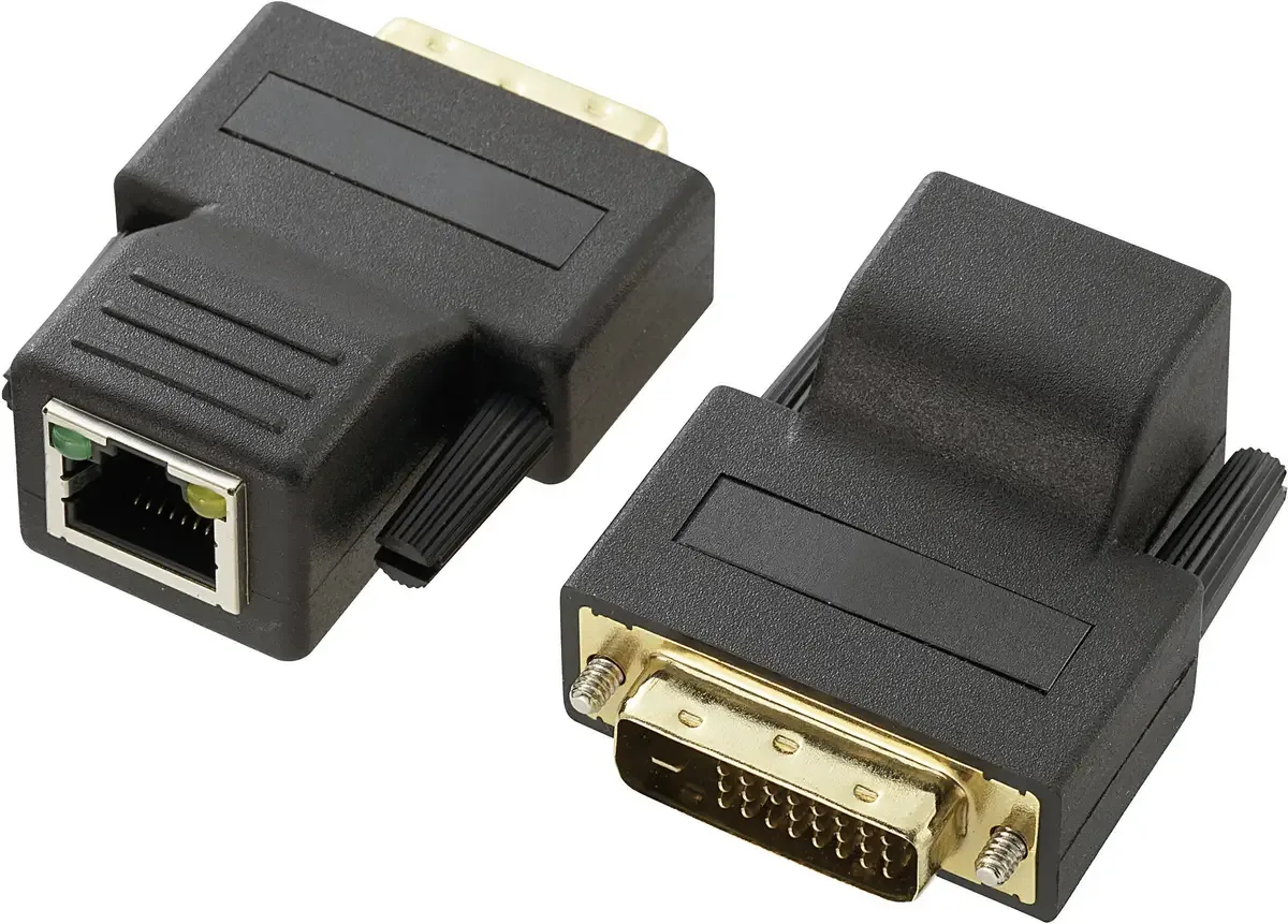 DVI Via netwerkkabel RJ45 70 m by Renkforce in Black – product photo