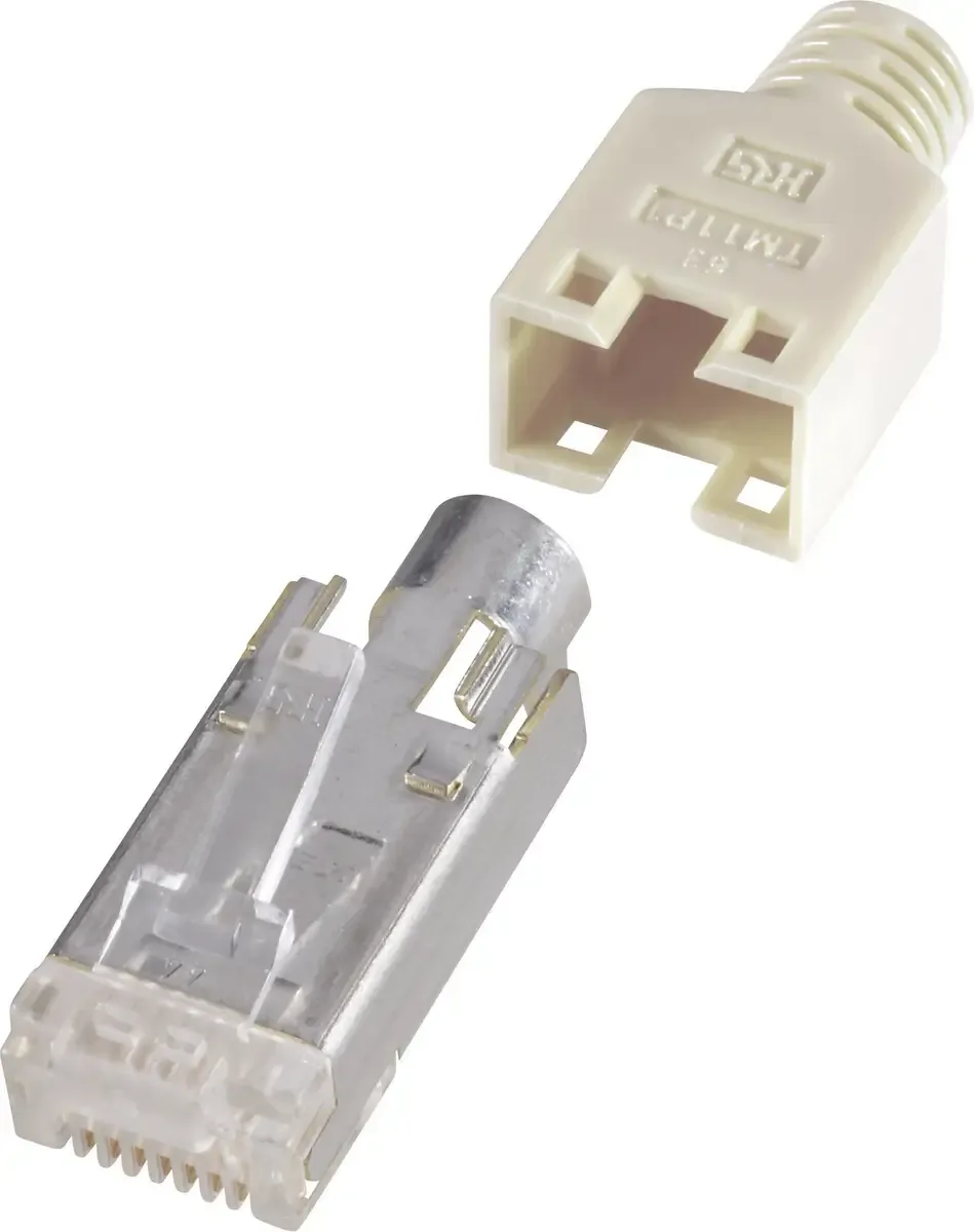 H9540.1-10 RJ45-stikforbindelse, skærmet CAT5e H9540.1-10 Stik, lige Poler: 8P8C 10 stk de Renkforce en Beige – photo produit