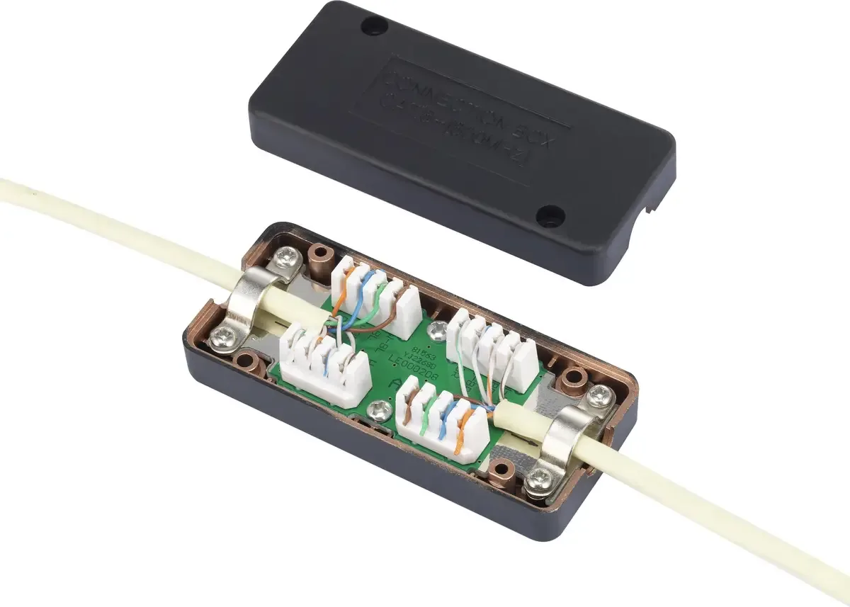 Connection Box Passend für (Netzwerk-Spezifikationen (CAT)): CAT 6a von Renkforce in Schwarz – Produktfoto