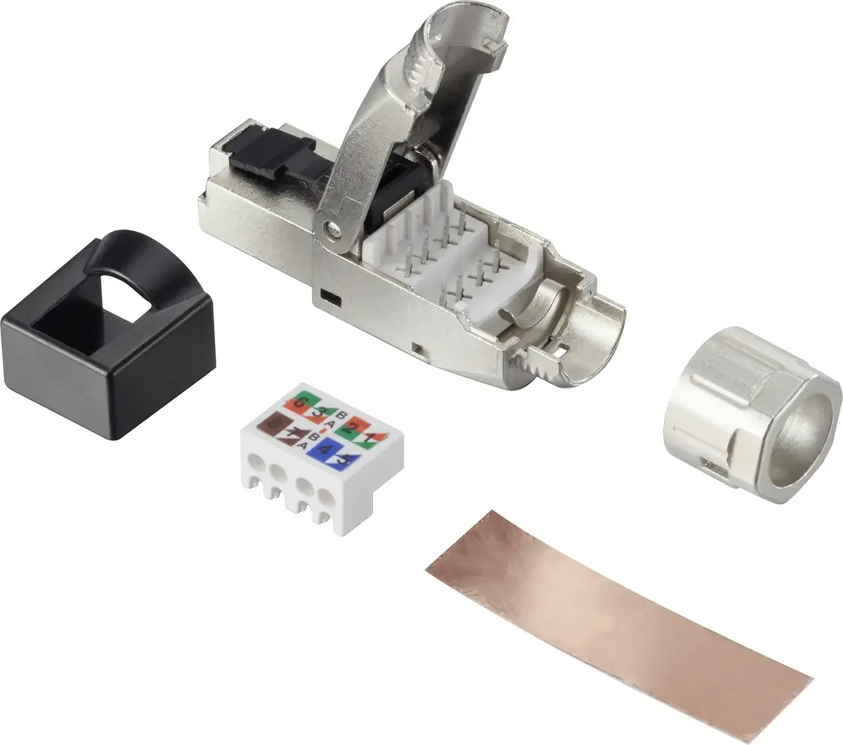 Renkforce CAT 8.1 RJ 45-stekker voor veldmontage RF-4495306, 8P8C, zilver, 1 st. van Renkforce – productfoto