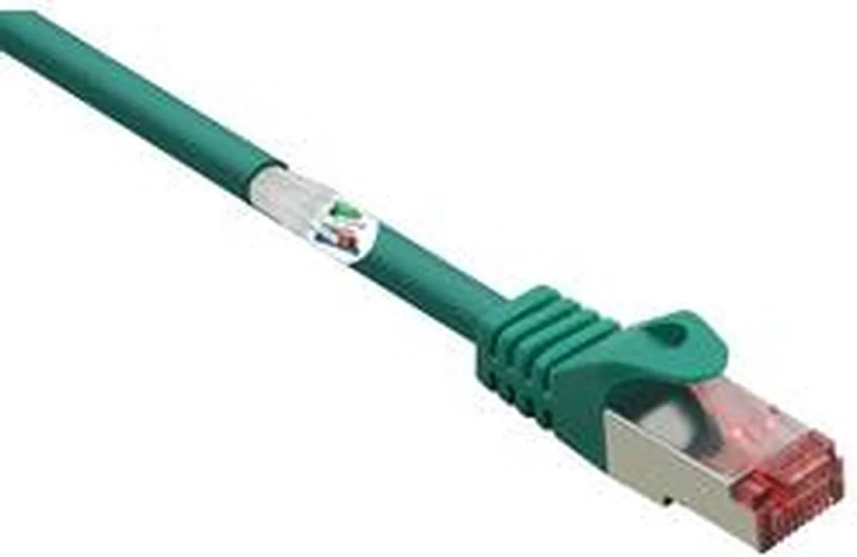 RF-3432068 RJ45 Netwerkkabel, patchkabel CAT 6 S/FTP 5.00 m Snagless, Vergulde steekcontacten, Vlambestendig 1 stuk(s) van Renkforce in Groen – productfoto