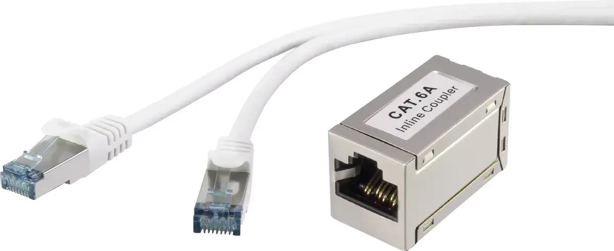 RF-3829260 RJ45 Netwerkkabel, patchkabel CAT 6A S/FTP 15.00 m Snagless, Vlambestendig 1 stuk(s) van Renkforce in Grijs – productfoto