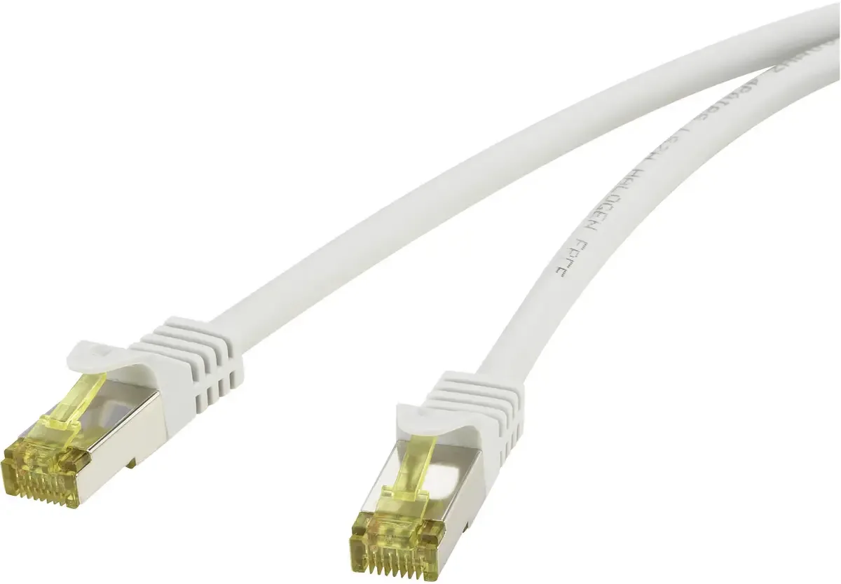 RF-4149864 RJ45 Netværkskabel, patchkabel CAT 6a (råkabel CAT 7) S/FTP 1.00 m med låsebeskyttelse, Flammehæmmende 1 stk fra Renkforce i Grå – produktbillede