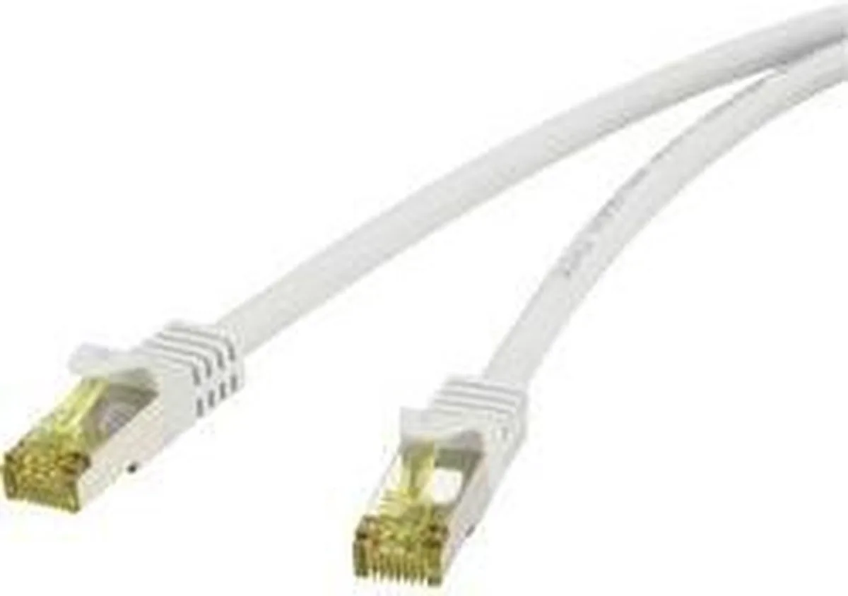 RF-4149870 RJ45 nätverkskabel, patchkabel CAT 6a (rå kabel CAT 7) S/FTP 5.00 m snagless, flamsäker från Renkforce i Grå – produktbild
