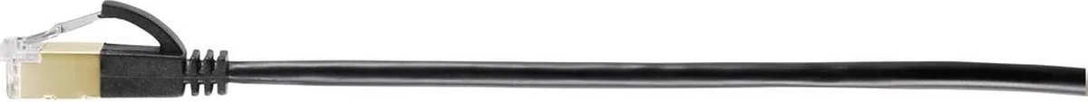 RF-4538184 RJ45 netværkskabel, patchkabel CAT 8.1 F/FTP 0.25 m ekstra tynd, forgyldte stik 1 stk. fra Renkforce i Sort – produktbillede