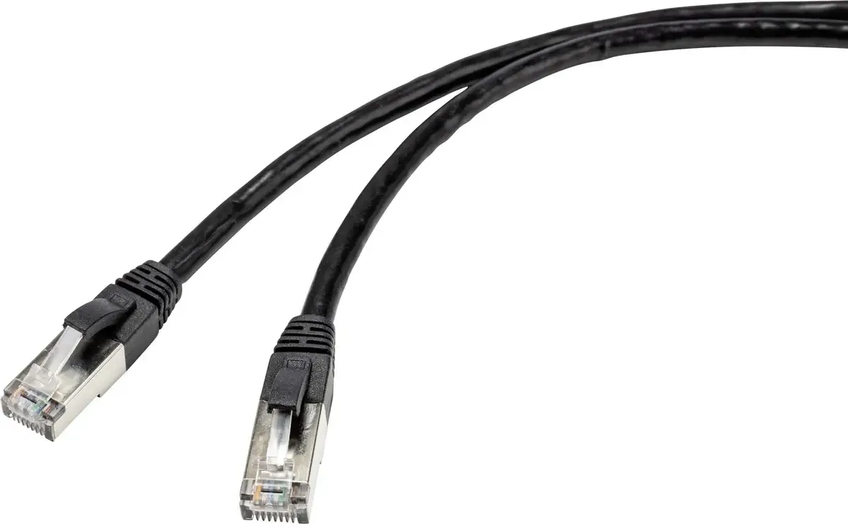 RF-4538204 RJ45 Patchkabel CAT 6a S/FTP 30.00 m Schwarz für Außenbereich geeignet 1 St. by Renkforce – product photo