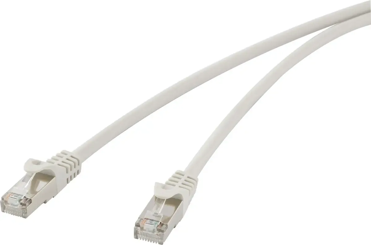 RF-4724274 RJ45 netwerkkabel, patchkabel CAT 5e F/UTP 1.00 m, met clipbescherming, 1 st. van Renkforce in Grijs – productfoto