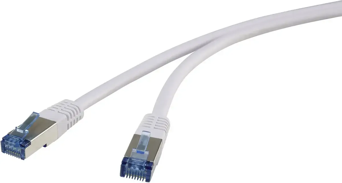 RF-4737370 RJ45 patchkabel CAT 6a S/FTP 3.00 m grå, meget fleksibel, forgyldte stik 1 stk. fra Renkforce – produktbillede