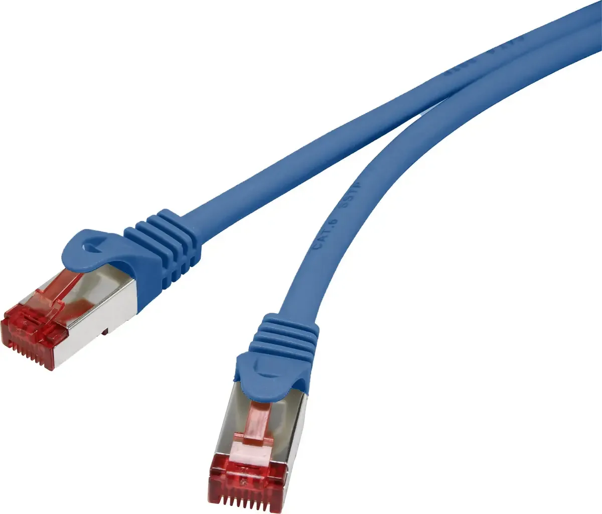 RF-4979746 RJ45 Netzwerkkabel, Patchkabel CAT 6 S/FTP 1.00 m Snagless, vergoldete Steckkontakte, flammhemmend, 1 Stück von Renkforce in Blau – Produktfoto