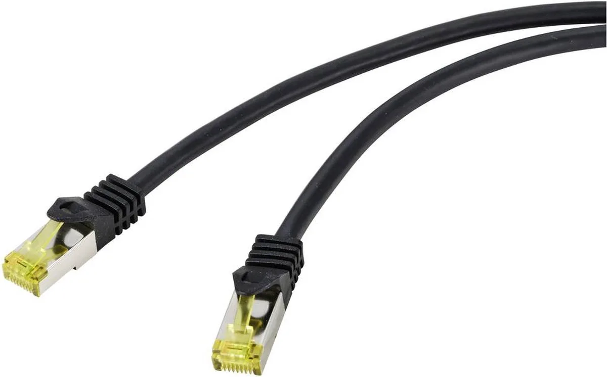 RF-4995166 Câble réseau RJ45, câble de brassage CAT 6a (câble brut CAT 7) S/FTP 10.00 m, gaine TPE, flexible de Renkforce en Noir – photo produit