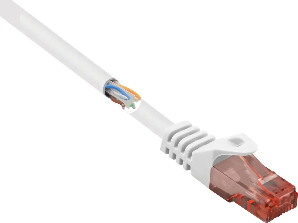 RF-5043884 RJ45 Netwerkkabel, patchkabel CAT 6 U/UTP 2.00 m Snagless, Halogeenvrij 1 stuk(s) van Renkforce in Wit – productfoto