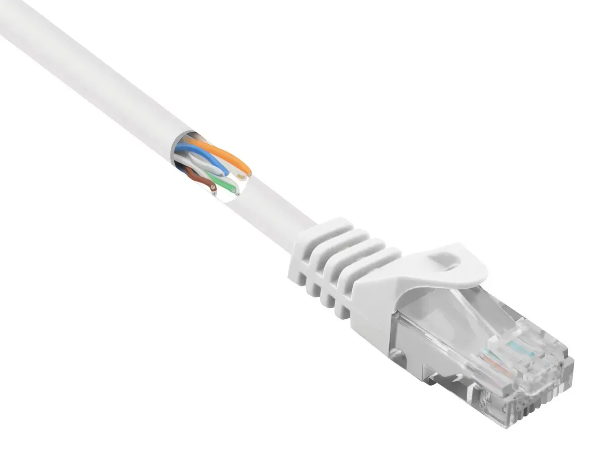 RF-5044010 RJ45 Patchkabel CAT 5e U/UTP 3.00 m Weiß mit Rastnasenschutz 1 St. von Renkforce in Weiß – Produktfoto