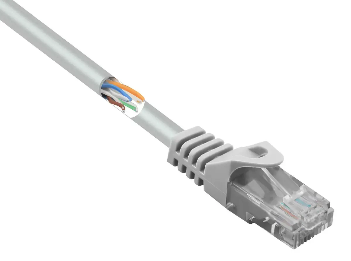 RF-5047502 RJ45 Netwerkkabel, patchkabel CAT 5e U/UTP 5.00 m Snagless 1 stuk(s) van Renkforce in Grijs – productfoto