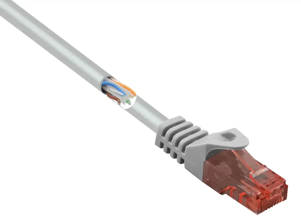 RF-5047520 RJ45 Patchkabel CAT 6 U/UTP 2.00 m Grau mit Rastnasenschutz, Halogenfrei 1 St. von Renkforce – Produktfoto