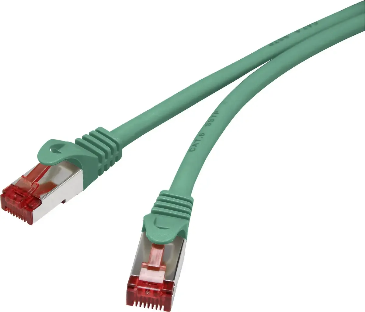 RF-5239500 RJ45 netwerkkabel, patchkabel CAT 6 S/FTP 1.00 m, met clipbescherming, vergulde connectoren, vlamvertragend, 1 st. van Renkforce in Groen – productfoto