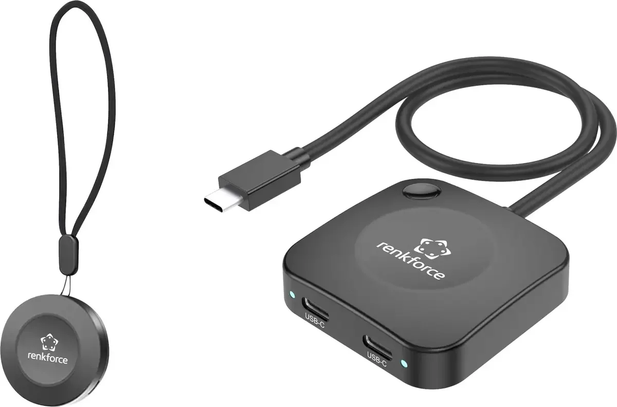 RF-USBCSH-200 2+1 Port USB 3.2 Gen 1-Umschalter (USB 3.0) Black by Renkforce in Black – product photo