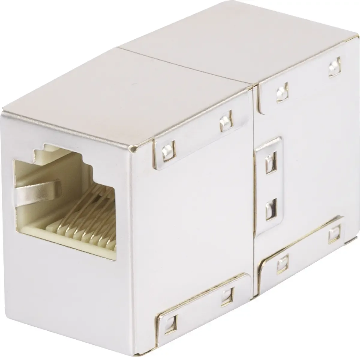 RJ45 réseau informatique Adaptateur CAT 5e [1x RJ45 femelle - 1x RJ45 femelle] by Renkforce in White – product photo