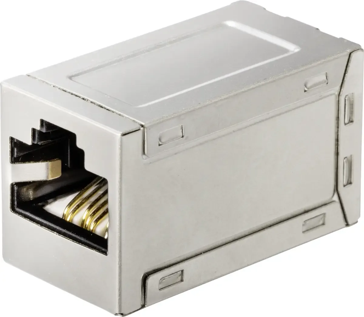 RJ45 netwerkadapter CAT 6 (1x RJ45 bus naar 1x RJ45 bus) van Renkforce in Métal – productfoto