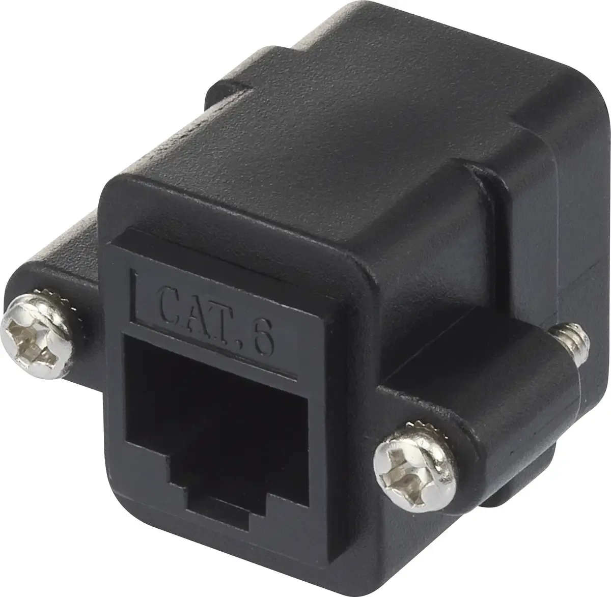 RJ45 réseau informatique Adaptateur CAT 6 [1x RJ45 femelle - 1x RJ45 femelle] by Renkforce in Black – product photo