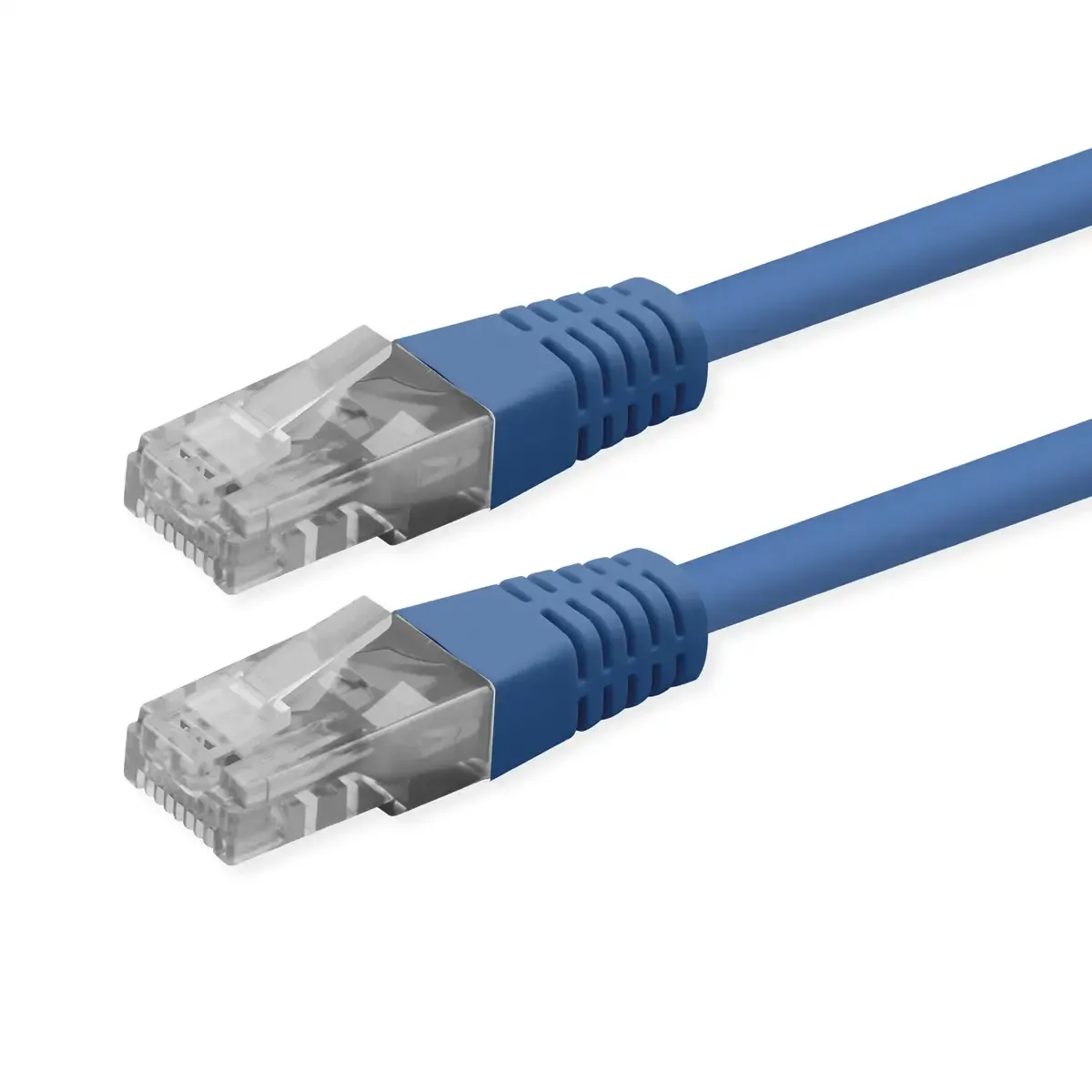 Cat.6 (Class E) Patch Cable, UTP, PoE, 0,3 m van Roline in Blauw – productfoto