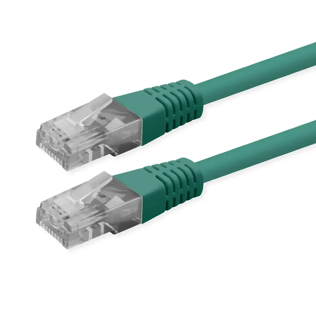 Cat.6 (Class E) Patch Cable, UTP, PoE, 0,5 m från Roline i Grön – produktbild