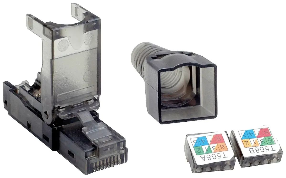 Field connector RJ-45 Cat.6 (Class E), UTP van Roline in Transparant – productfoto