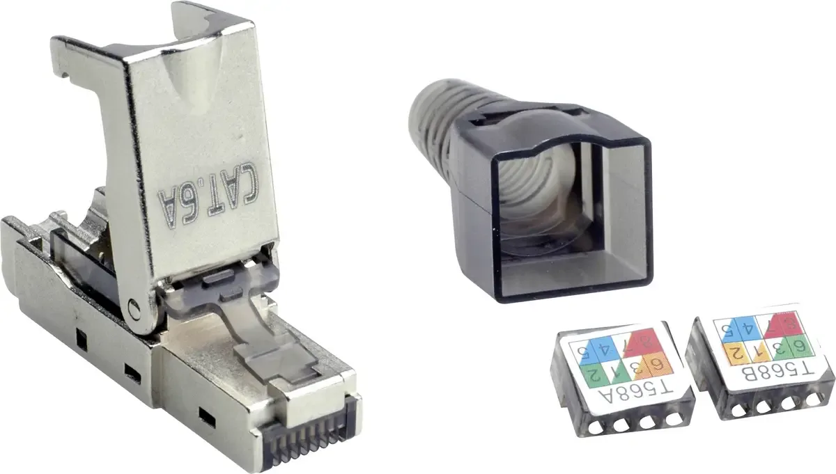 Field connector RJ-45 Cat.6A (Class EA), STP by Roline in Silver – product photo