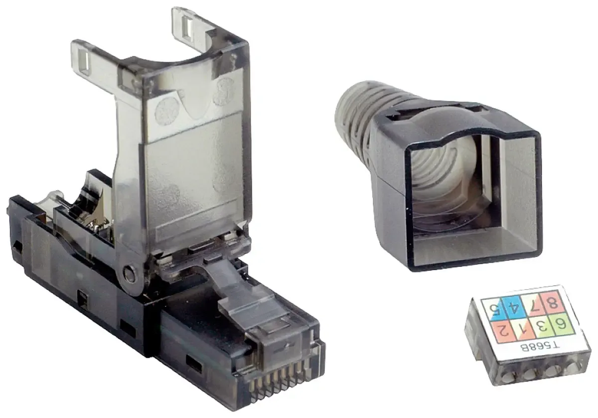Field connector RJ-45 Cat.6A (Class EA), UTP by Roline in Transparent – product photo