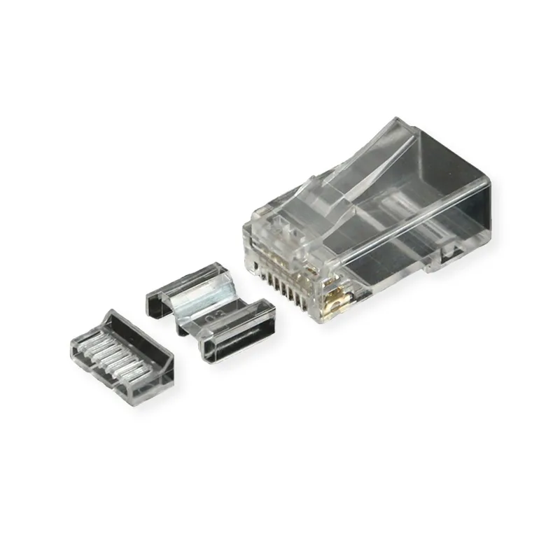 modulaire connector niet afgeschermd Cat.6A (Class EA) voor massieve/soepele kabel, 10 St. by Roline in Transparent – product photo