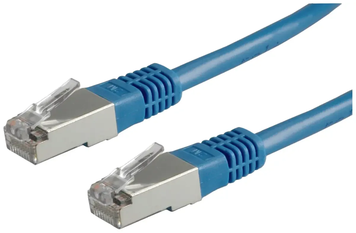 Patchkabel Cat.6 (Class E) S/FTP (PiMF), 5 m de Roline en Bleu – photo produit