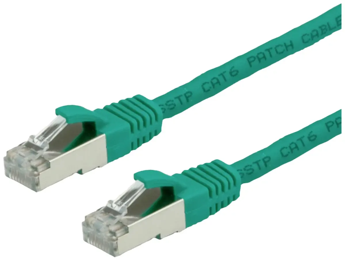Patchkabel Cat.6 (Class E) S/FTP (PiMF), LS0H, 1,5 m von Roline in Grün – Produktfoto