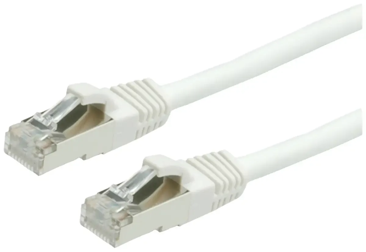 Patchkabel Cat.6 (Class E) S/FTP (PiMF), LS0H, 1,5 m von Roline in Weiß – Produktfoto