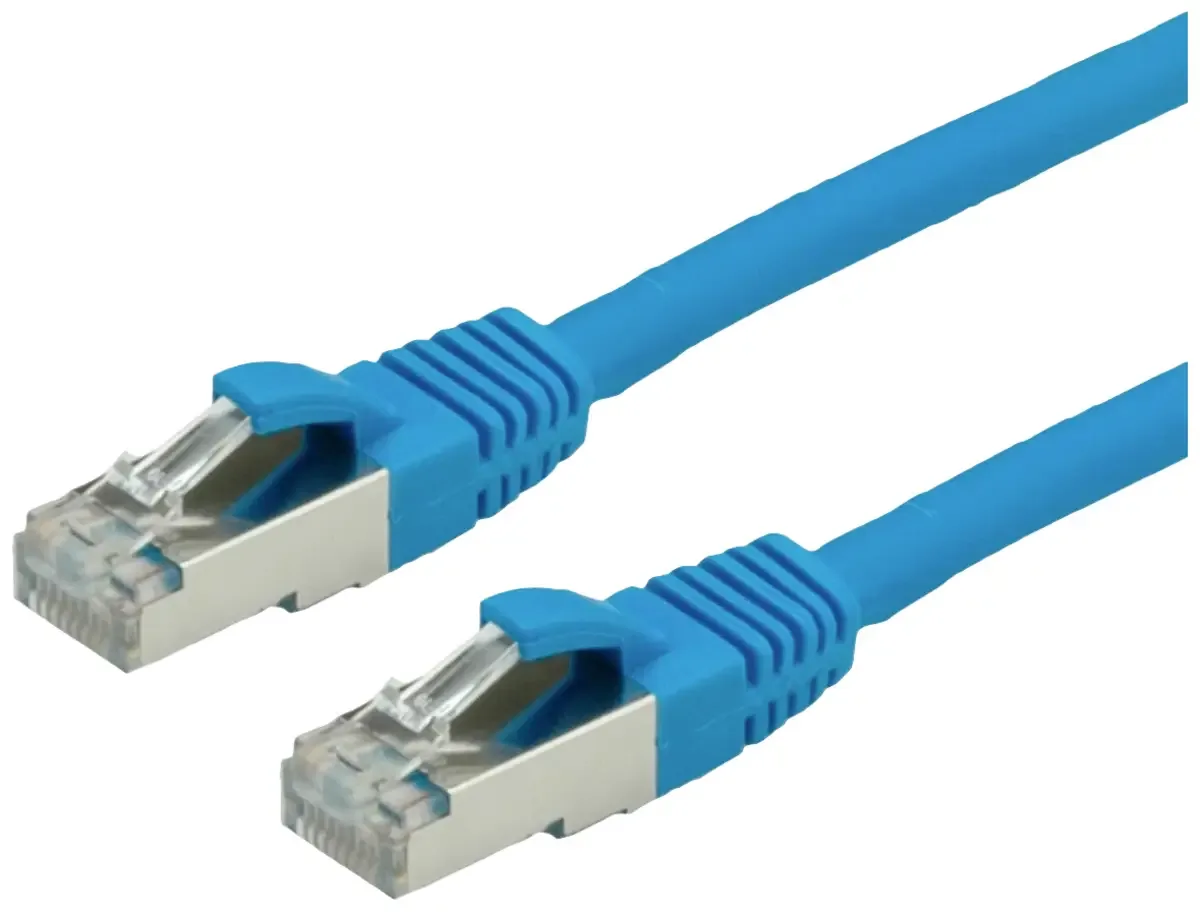 Patchkabel Cat.6 (Class E) S/FTP (PiMF), LS0H, 1 m de Roline en Bleu – photo produit