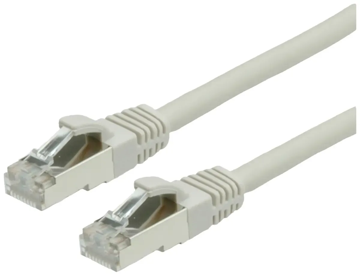 Patchkabel Cat.6 (Class E) S/FTP (PiMF), LS0H, 10 m fra Roline i Grå – produktbillede