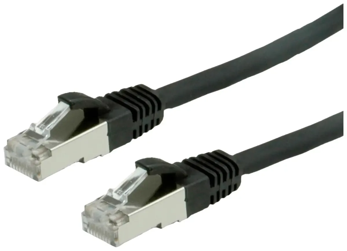 Patchkabel Cat.6 (Class E) S/FTP (PiMF), LS0H, 10 m von Roline in Schwarz – Produktfoto
