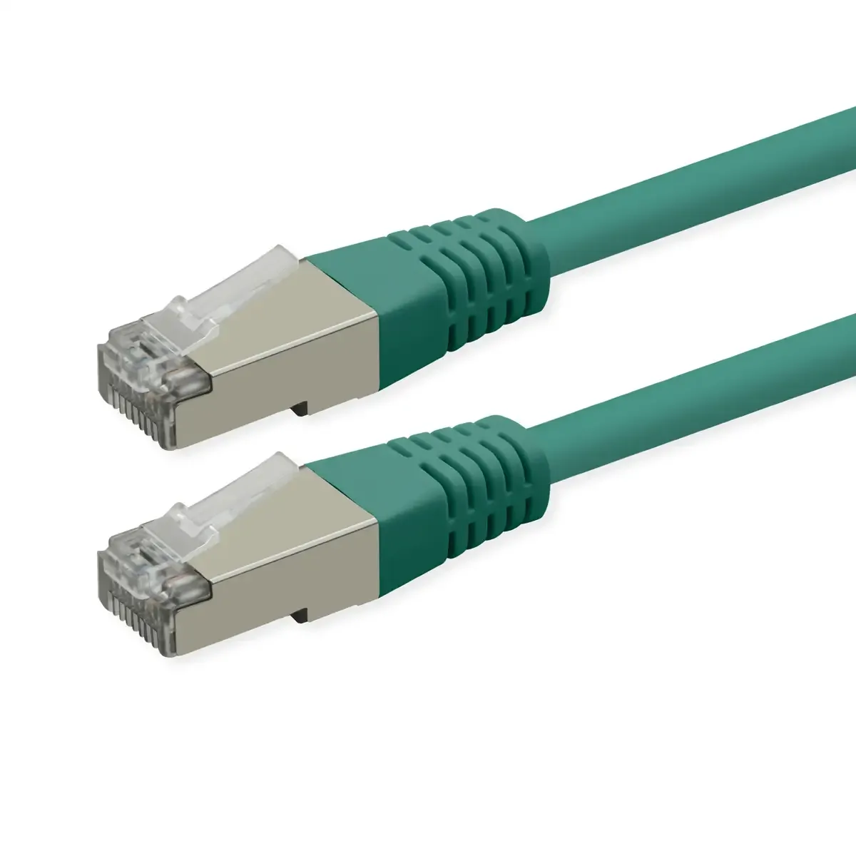 patchkabel Cat.6 (klasse E), PoE, S/FTP (PiMF), 20 m från Roline i Grön – produktbild