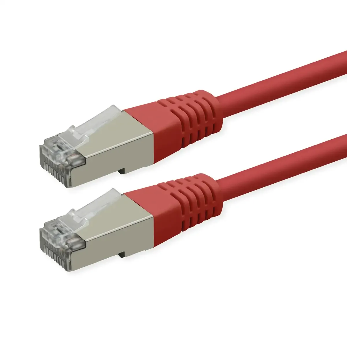 patchkabel Cat.6 (klasse E), PoE, S/FTP (PiMF), 3 m från Roline i Röd – produktbild