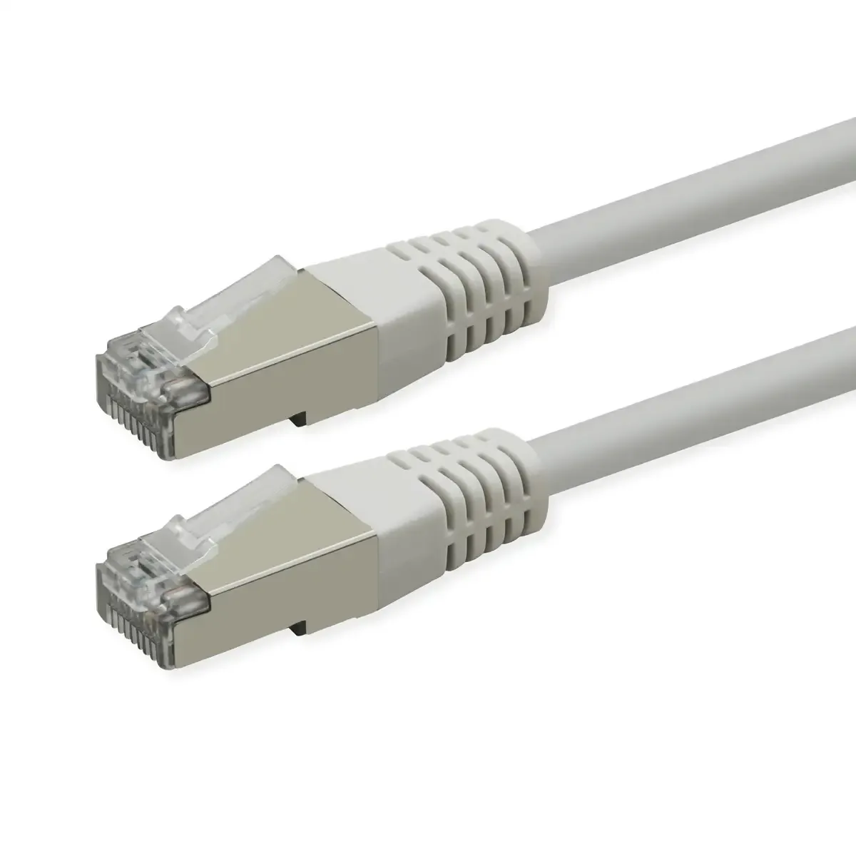 patchkabel Cat.6 (klasse E), PoE, S/FTP (PiMF), 1 m från Roline i Vit – produktbild
