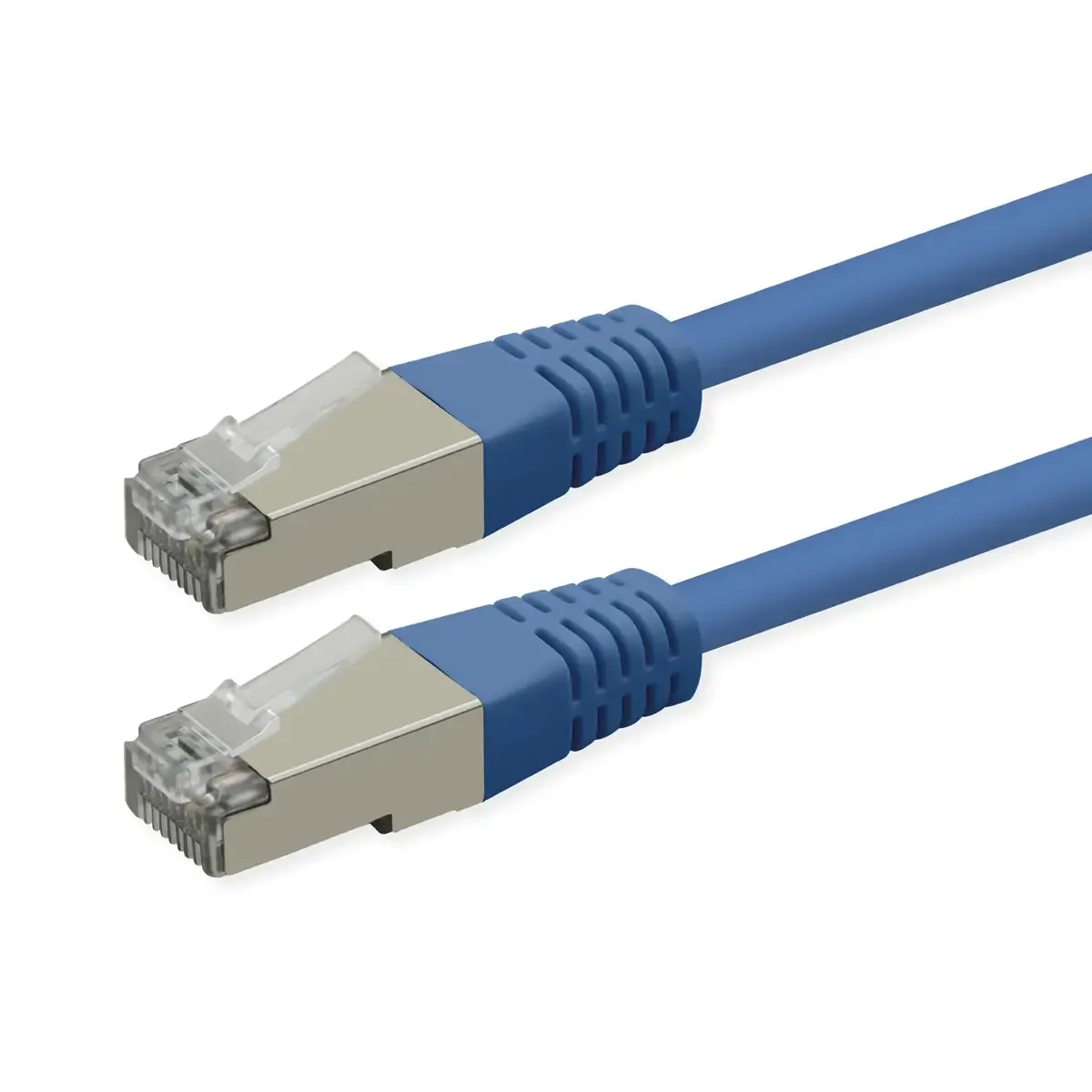 patchkabel Cat.6 (klasse E), PoE, S/FTP (PiMF), 20 m från Roline i Blå – produktbild