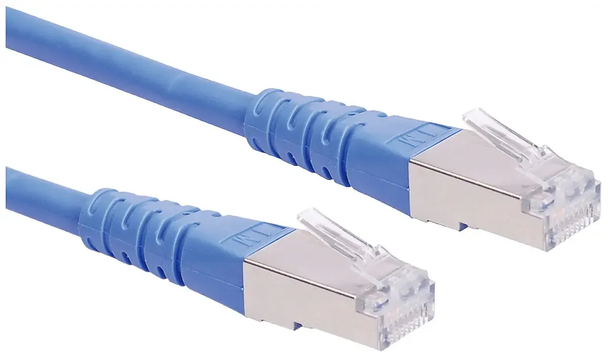 Patchkabel Cat.6 (Klasse E) S/FTP (PiMF), 0,3 m von Roline in Blau – Produktfoto